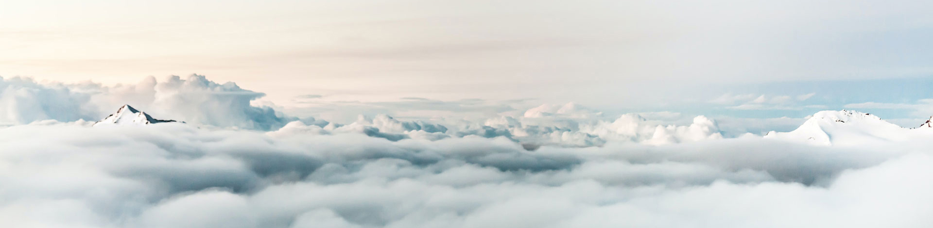 Clouds above the horizon
